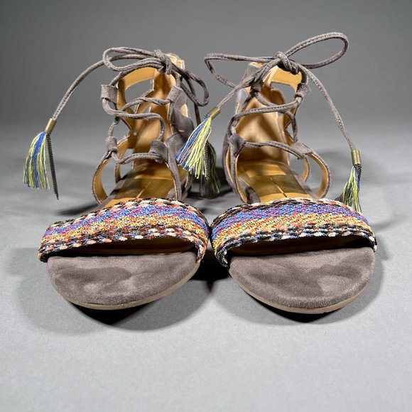 Dolce Vita Embroidered Sandals With Tassels Size 7 - Picture 2 of 11